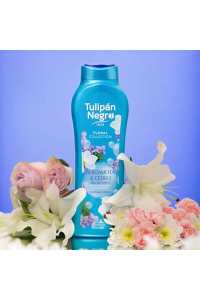 Tulipan Negro Floral Collection Gel de Dus Bergamota & Cedro, 650 ml