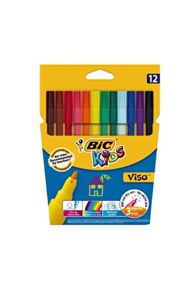 Bic Pix VISA lavabil cu 12 culori