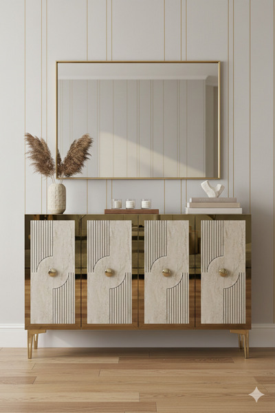 YUMEDİ DESİGN KA1216BTG - TEMTEM KONSOL ,TV SEHPASI , ÇOK AMAÇLI DOLAP, KAHVE...