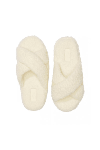 Victoria's Secret Fluffy Platform Slippers Victoria’s Secret Pink Teddy