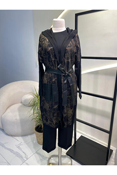 Tığ Triko Leather Cardigan