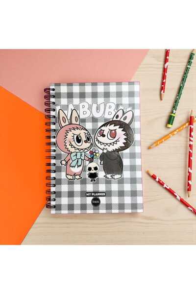 ÇEÇEN HOME Labubu Spiral Sticker Talking Agenda Labubulu Agenda Notepad Labub...