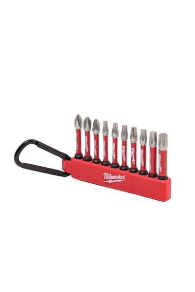Milwaukee Set de 10 biți de șurubelniță cu carabină, SHOCKWAVE,