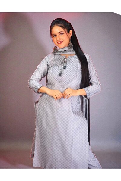 Generic Women Kurti With Pant and Dupatta Set