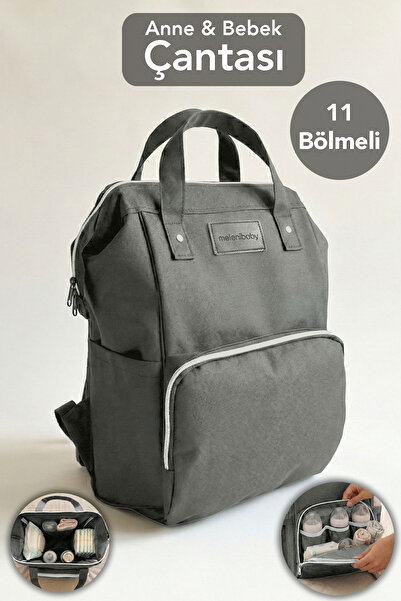 Meleni Baby حقيبة ظهر للعناية بالطفل - حقيبة ظهر مع حامل لعربة الأطفال وحجرة ...