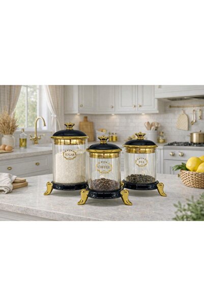 AROW Muba Consept Nisara Luxury 3-Piece Glass Jar Set