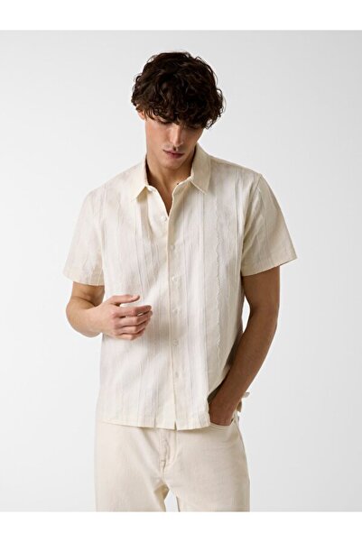 Guess Cămașă Dobby pentru bărbați, croială normală