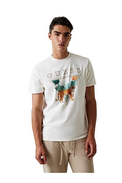 Guess Tricou pentru bărbați din jerseu cu croiala normală