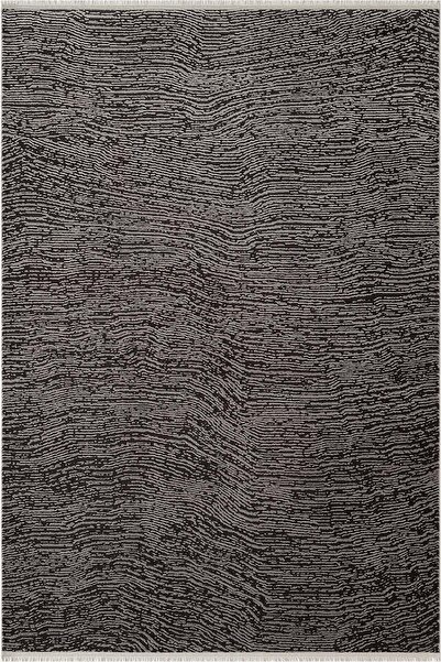 Karmen Halı Look Black LB005Z Siyah Gri Halı Modern Desen Akrilik Yumuşak Toz...