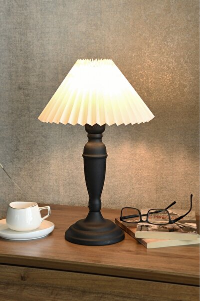 LUMINZO Puldo Modern Design White Metal Lampshade Stylish Decorative Table Lamp