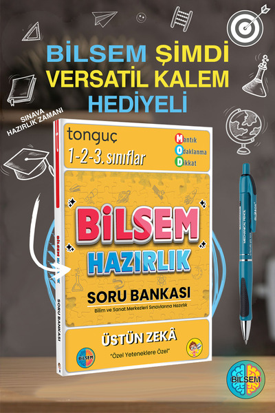 Tonguç Yayınları 1-2-3. Sınıflar İçin Bilsem Hazırlık Soru Bankası | Yeni Nes...