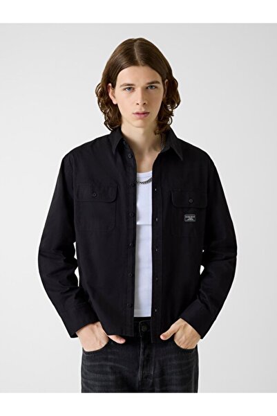 Guess Jeans قميص رجالي مريح من قماش التويل
