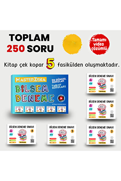 MasterZeka Bilsem Hazırlık Seviye2 5'li Deneme (İLKOKUL 1,2,3. SINIF MASTER Z...
