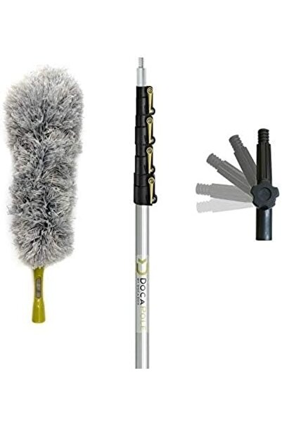 DOCAZOO DOCA telescopic handle set with mop, aluminum/microfiber, silver/blac...