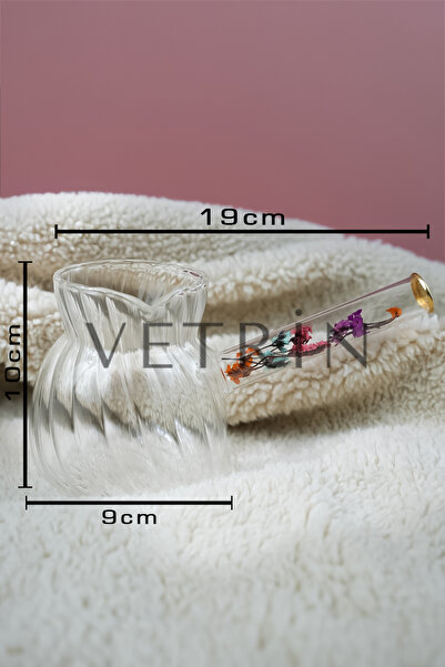 VETRİN 400 ML Isıya Dayanıklı Brosilikat Çiçekli Cezve