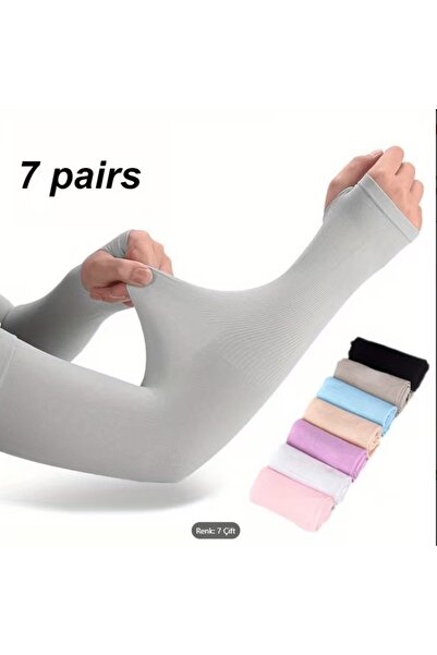 ALPCES Uzun Kollu Uv Koruyucu Kol Kılıfı Sporcu Bilek koruyucu İki adet RENK ...