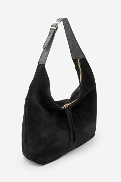 Marjin Geantă de umăr pentru femei, din piele naturală, cu fermoar, Avelin, p...