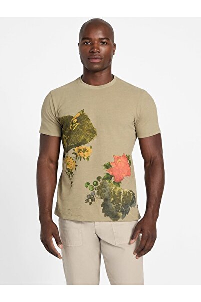 Guess Flowe pentru bărbați, croială normală tricou