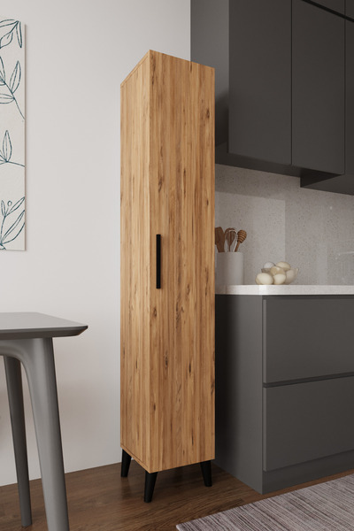 AYMOBSAN Sırma Tek Kapılı Mutfak Dolabı Çok Amaçlı Dolap - Atlantik Çam