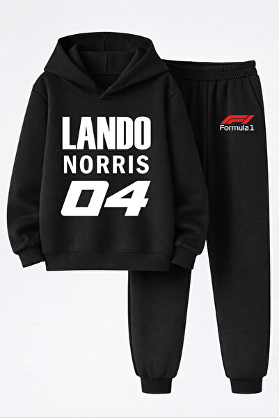 MAGORS طقم سترة وبنطلون رياضي مطبوع بثلاثة خيوط من LANDO NORRIS لسباقات الفور...