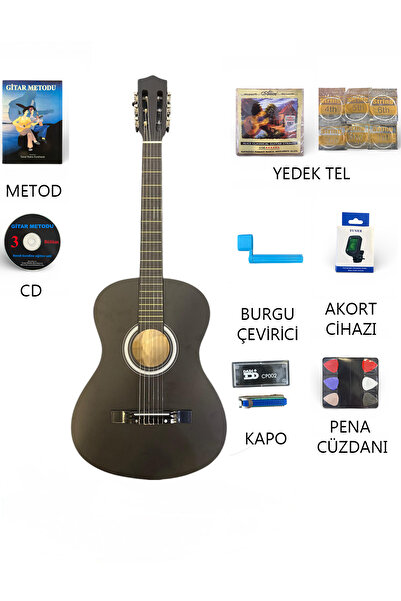Manuel Raymond MRC275BKM Klasik Gitar - Mat Siyah - 4/4 Yetişkin Boy - Full Set