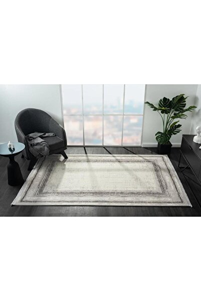 Karmen Halı Dark Dk018g Gri Halı Antrasit Detaylı Akrilik Tozuaz Modern Salon...