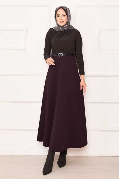 EBRUTESETTÜR Mevlana Scuba Skirt Burgundy