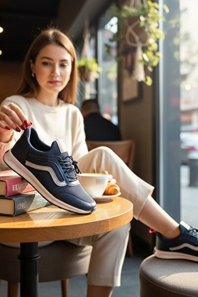 enoch حذاء رياضي كاجوال للرجال من إينوك، حذاء رياضي كلاسيكي بخطوط متموجة، مري...