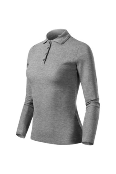 Malfini Tricou polo de damă, Pique Polo LS 231, Gri XS