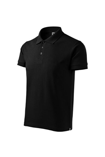 Malfini Tricou polo bărbătesc, Bumbac Heavy 215, Negru L