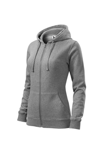 Malfini Women's sweatshirt, Trendy Zipper 411, S Grey