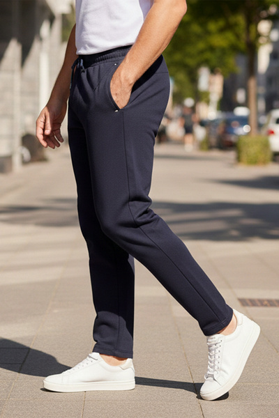 REMSA Large Size Men's Three Pocket Sweatpants 340 Navy Blue