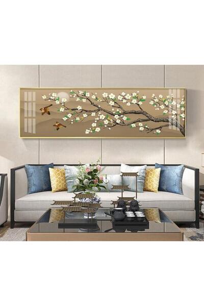 lawhat Printed artwork of branches and birds on canvas, model (2659)