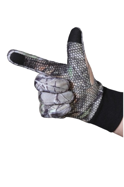 dkmoutdoor Orman Unisex Avcı Ve Atış Eldiveni Kamuflaj Desenli Dokunmatik Ekran Uyumlu Kaymaz taban Eldiven