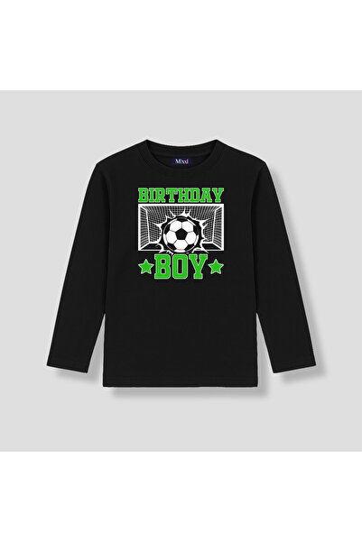 mixxi fashion Happy Birthday Boy Football Birthday Printed Long Sleeve Boys T...