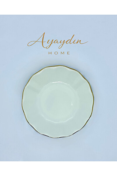 Porland Altın Yaldızlı Çay Tabağı 12'li Set – AYAYDIN HOME