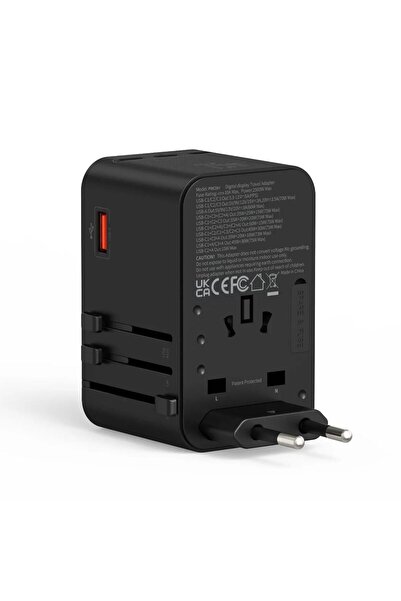 Tradeo شاحن عالمي بتقنية GaN بقوة 75 واط مزود بـ 3 منافذ USB-C ومنفذ USB-A، ش...