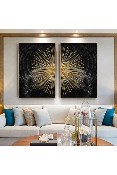 lawhat لوحات فنية تجريدي مطبوعة على قماش الكانفس موديل ( 1654)