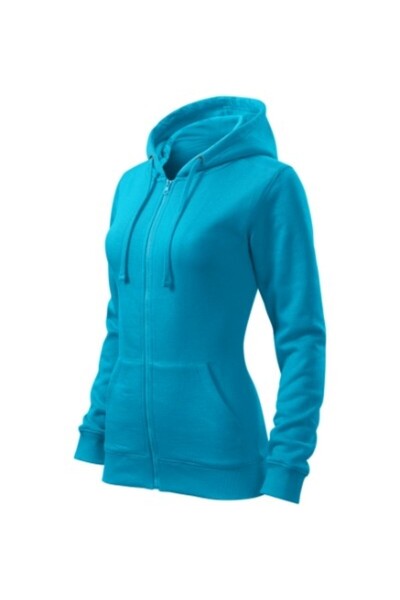 Malfini Women's sweatshirt, Trendy Zipper 411, M Turquoise