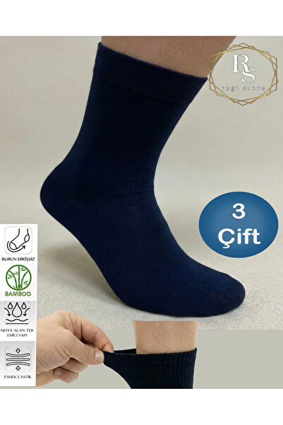 ragistore 3-Piece Bamboo Men's Socks Burun Stitch-Free
