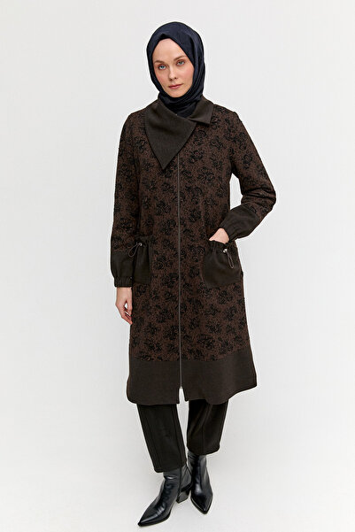 Setrms Dokulu Fermuarlı Örme Kap