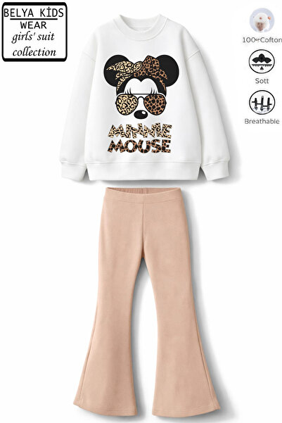 Belya Kids Wear Girl's Minni Design Top 3 Thread Cotton Non-Brushed Fabric. B...