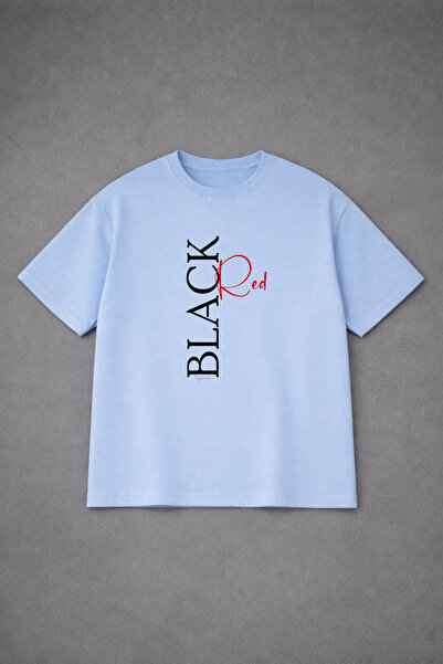 LORVEX Υπερμεγέθη μπλουζάκι unisex 100% βαμβακερό άνετη εφαρμογή ΜΑΥΡΟ ΚΟΚΚΙΝ...