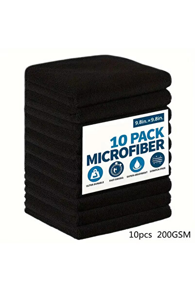 Choice Black 10pcs 25X25cm 5/10/20pcs Kitchen Towel, Ultra-fine Fiber Light G...