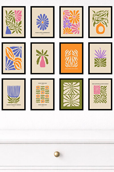 UNT 12-Piece Modern Wall Painting Set with Frame Appearance – 15X20 cm Mdf Uv...