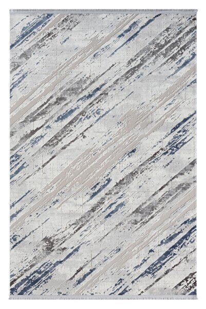 Karmen Halı Tokyo Tk003m Gri Halı Lacivert Deyatlı Modern Akrilik Halı Kaymaz...