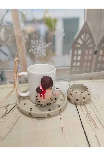 MavisButik Turkish Coffee Cup with a Lokum Holder