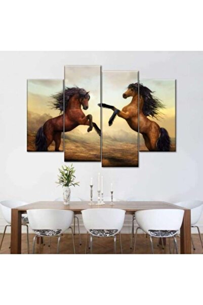 lawhat لوحات فنية مطبوعة على قماش الكانفس ( لوحة الخيل العربي )