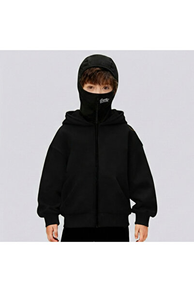 Flaubert -KAR MASKELİ NİNJA UNISEX FERMUARLI SWEATSHIRT HIRKA 3 İPLİK KALIN F...