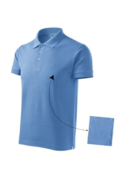 Malfini Tricou polo bărbătesc, Bumbac 212, Albastru 2XL
